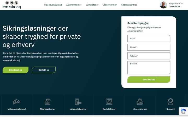 Screenshot stránky emsikring.dk