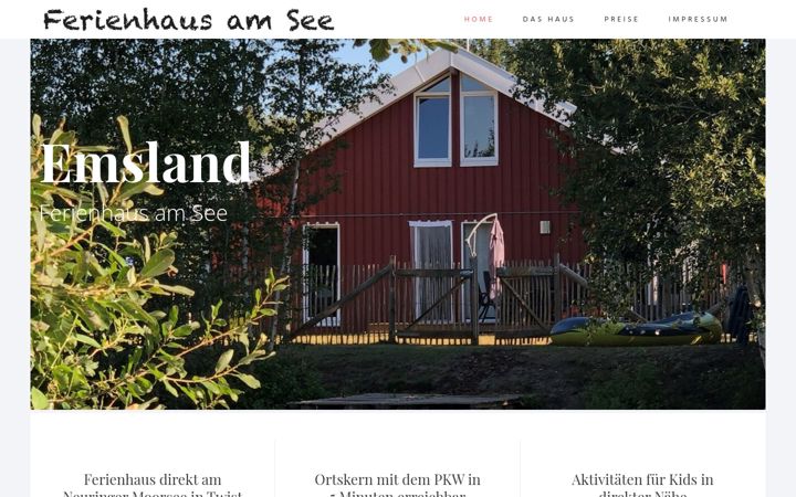 Zrzut ekranu emsland-ferienhaus-am-see.de