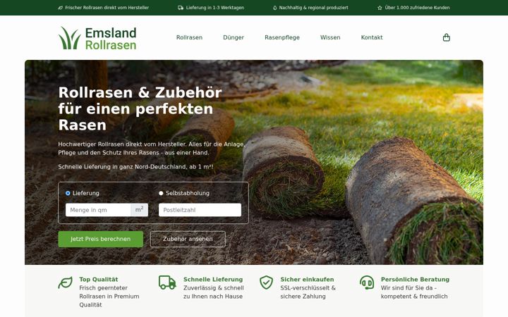 Screenshot of emsland-rollrasen.de