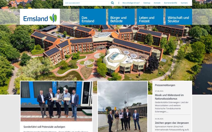 Screenshot of emsland.de