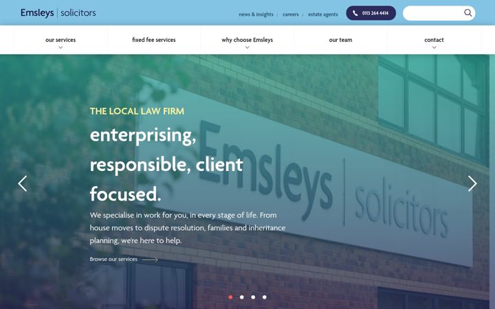 Screenshot of emsleys.co.uk