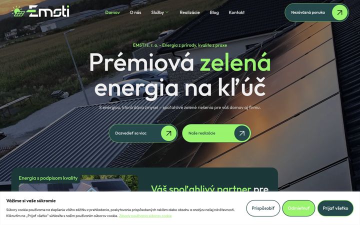 Screenshot of emstisolar.com