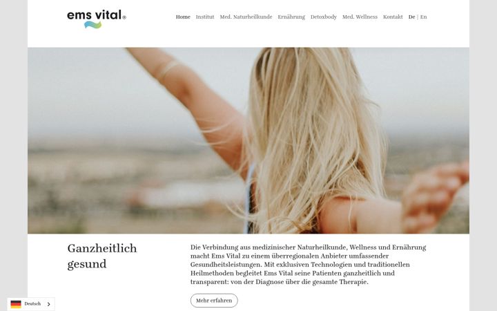 Screenshot of emsvital.de