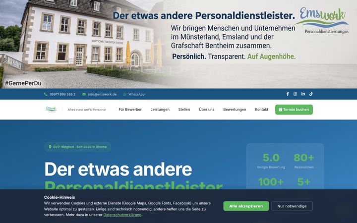 Screenshot of emswork.de