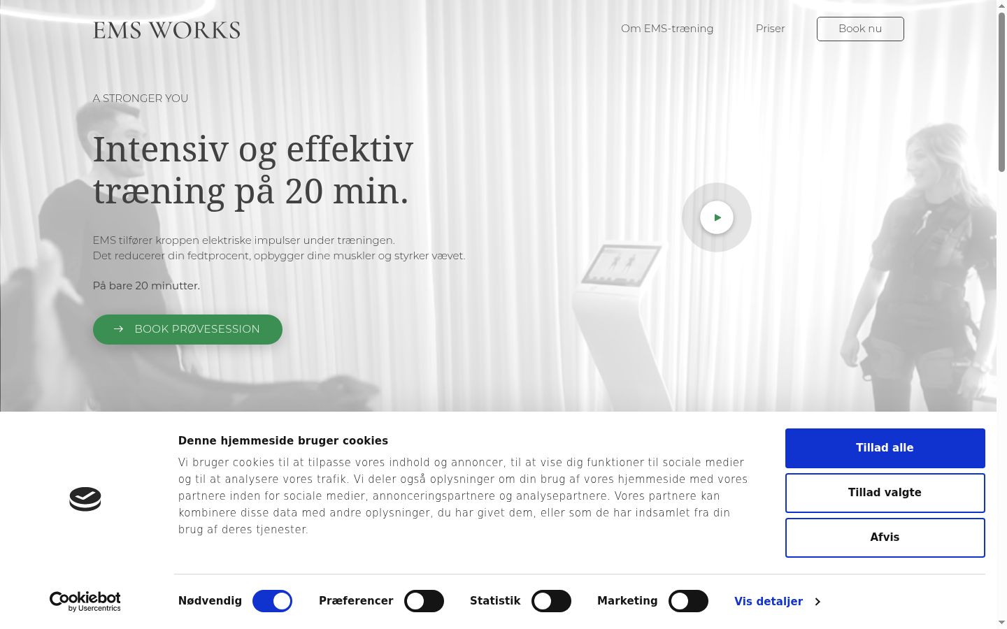 Screenshot van de toestemmingsbanner zoals getoond vóór enige interactie