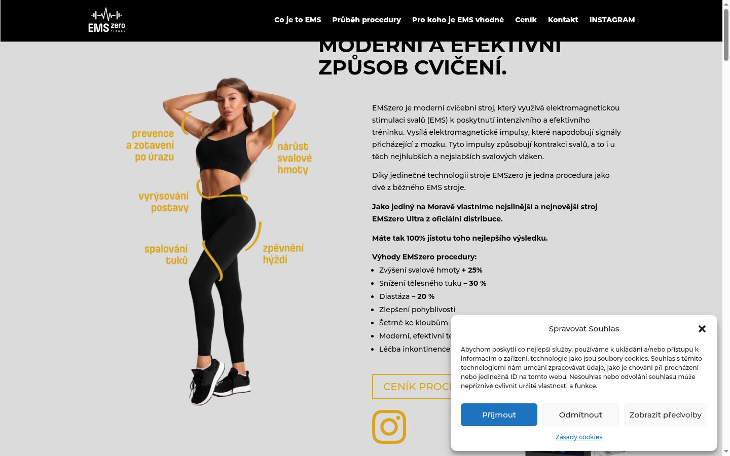 Snímek obrazovky baneru souhlasu zobrazeného před jakoukoli interakcí