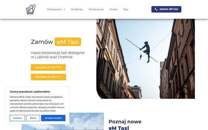 Képernyőkép: emtaxi.pl