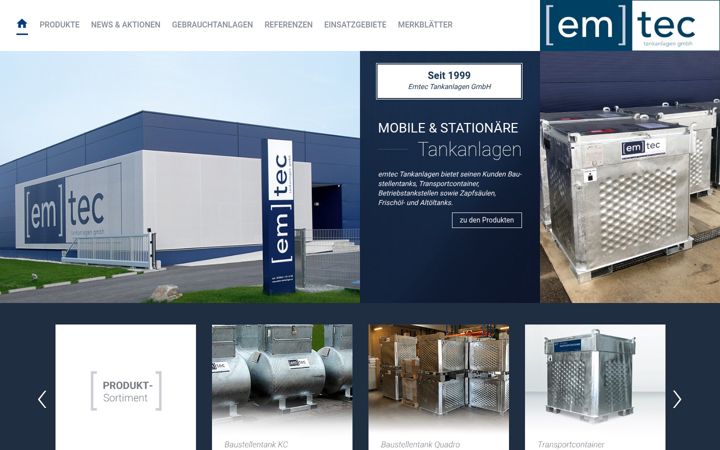 Skærmbillede af emtec-tankanlagen.at