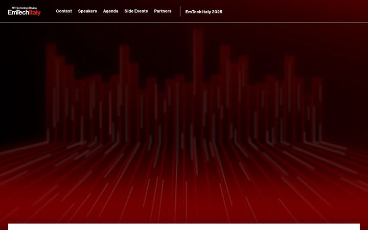 Screenshot of emtechitaly.com
