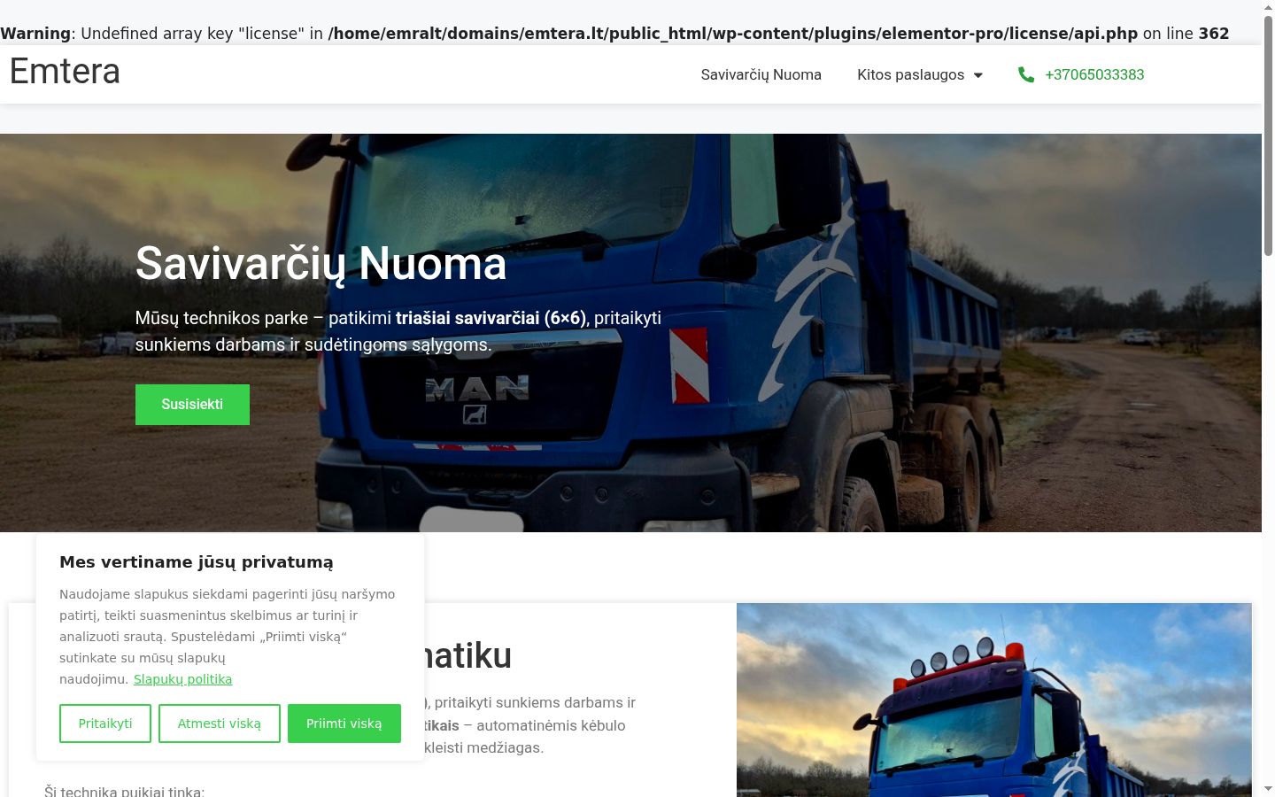 Kuvakaappaus suostumusbannerista, joka näytettiin ennen mitään vuorovaikutusta