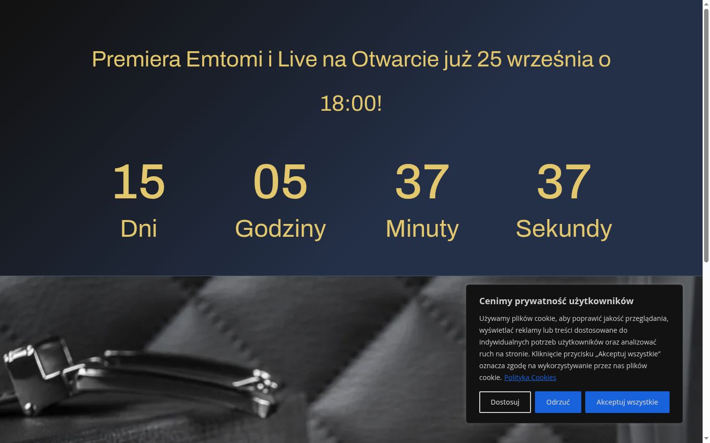 Snimka zaslona bannera za privolu prikazanog prije bilo kakve interakcije