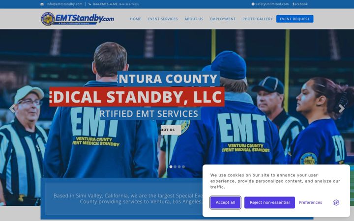 Screenshot of emtstandby.com