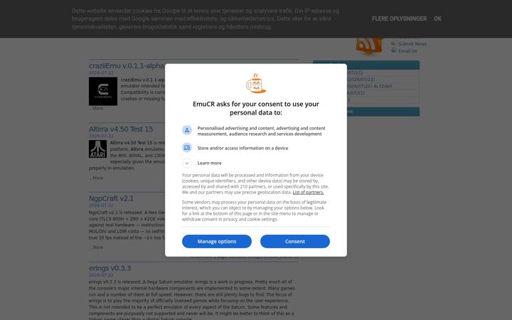 Screenshot von emucr.com