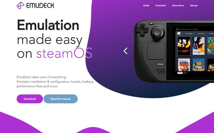 Screenshot of emudeck.com