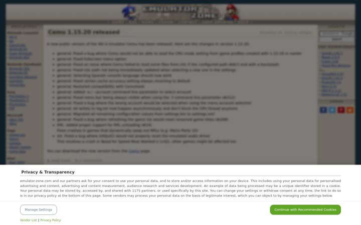 Screenshot of emulator-zone.com