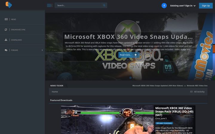 Screenshot of emumovies.com