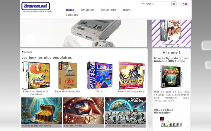 Screenshot of emurom.net