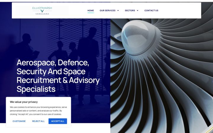 Screenshot of emvanguard.com