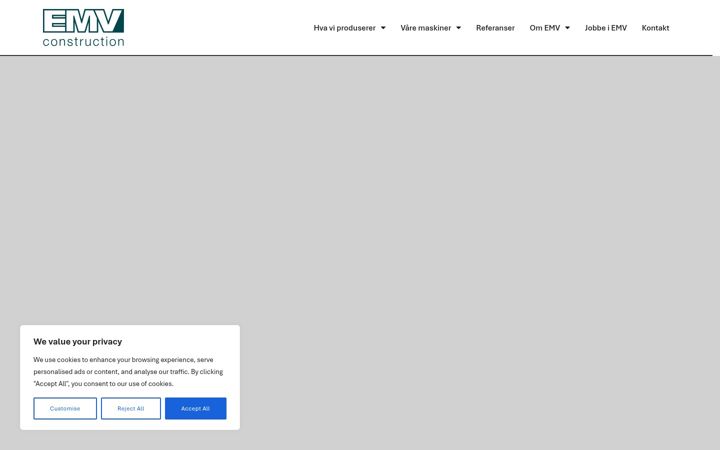 Screenshot van emvc.no