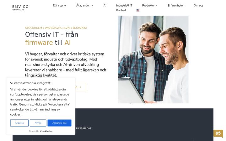 Zrzut ekranu emvico.se