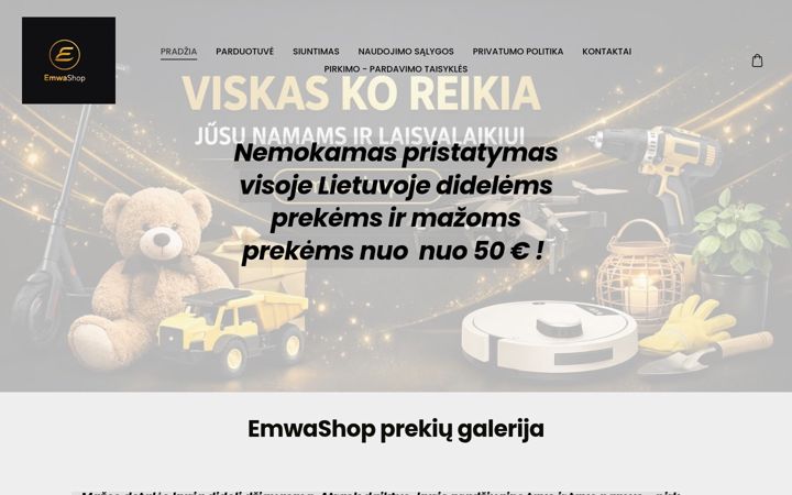 Screenshot of emwashop.lt