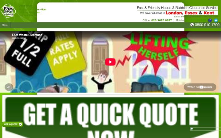 Screenshot of emwasteclearance.com