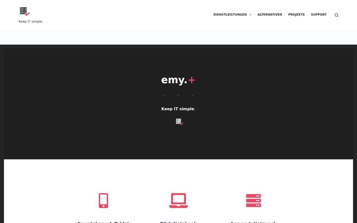 Screenshot of emy.plus