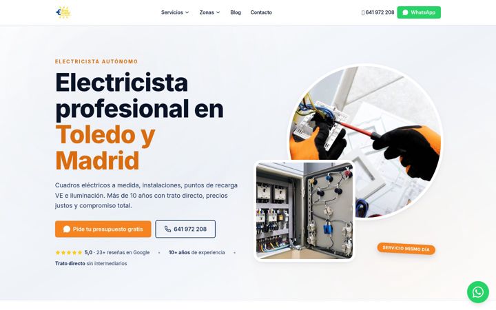 Screenshot of emycuadroselectricos.com