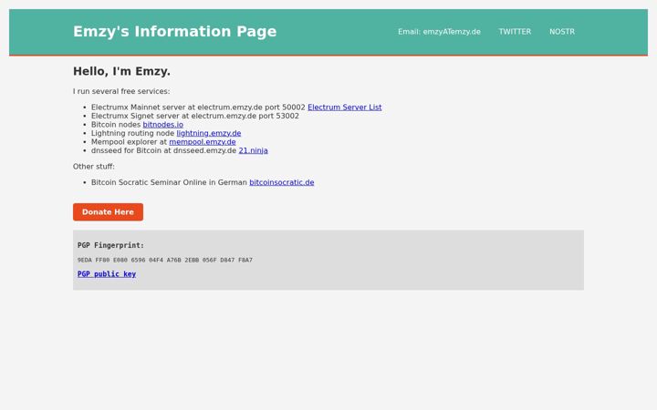 Screenshot of emzy.de