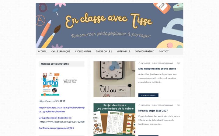 Snímek obrazovky en-classe-avec-tisse.fr