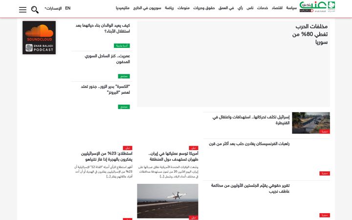 Screenshot of enabbaladi.net