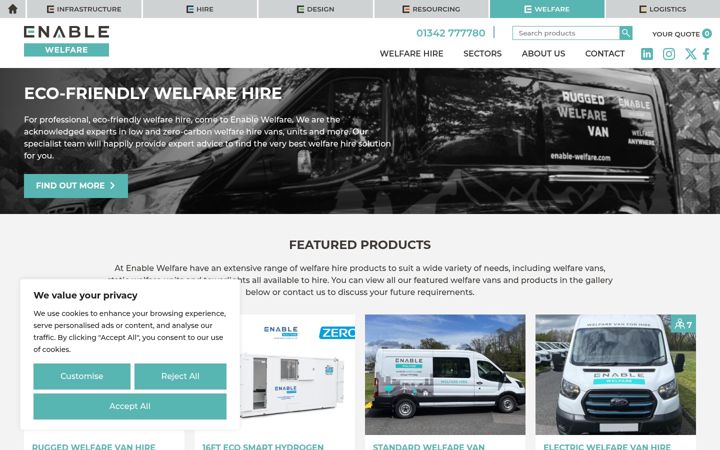 Screenshot of enable-welfare.com