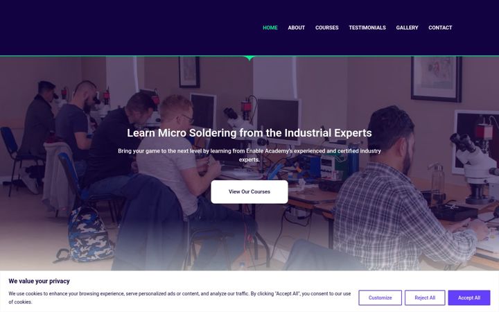 Screenshot of enableacademy.co.uk