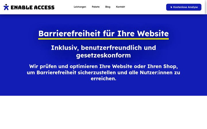 Captura de ecrã de enableaccess.de