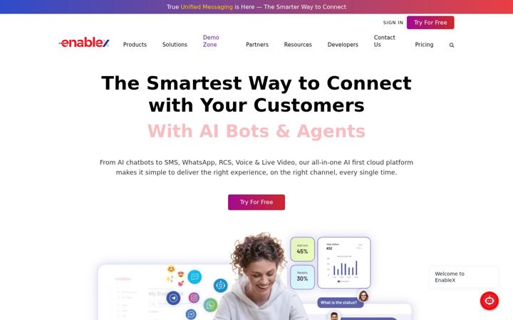 Screenshot of enablex.io