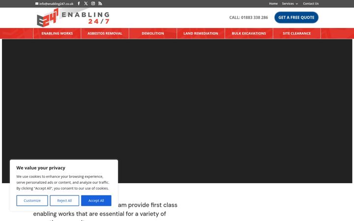 Screenshot of enabling247.co.uk
