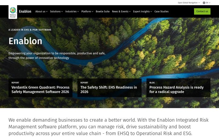 Screenshot of enablon.com