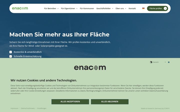 Screenshot of enacom.de