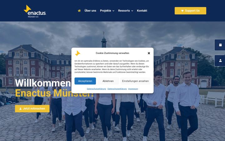 Screenshot of enactus-muenster.de