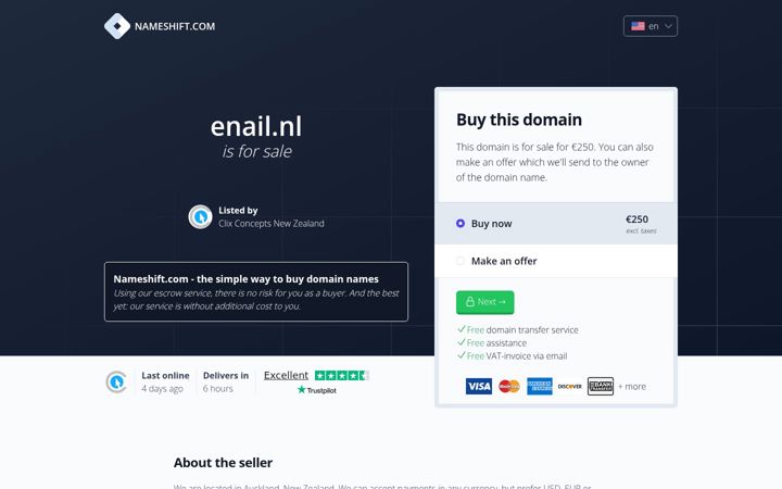 Ekrano kopija enail.nl