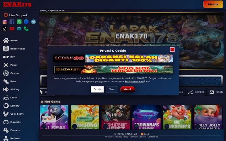 Screenshot of enak178.com