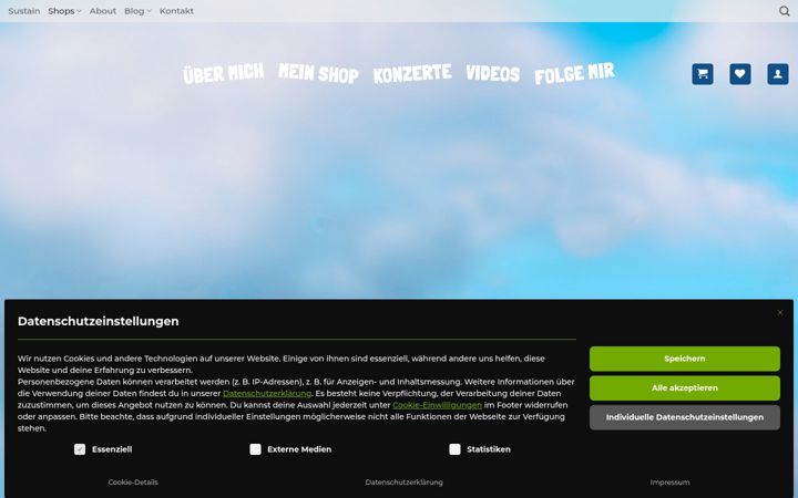 Screenshot of enakinderlieder.de