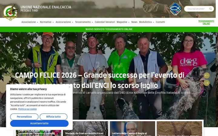 Skærmbillede af enalcaccianazionale.it