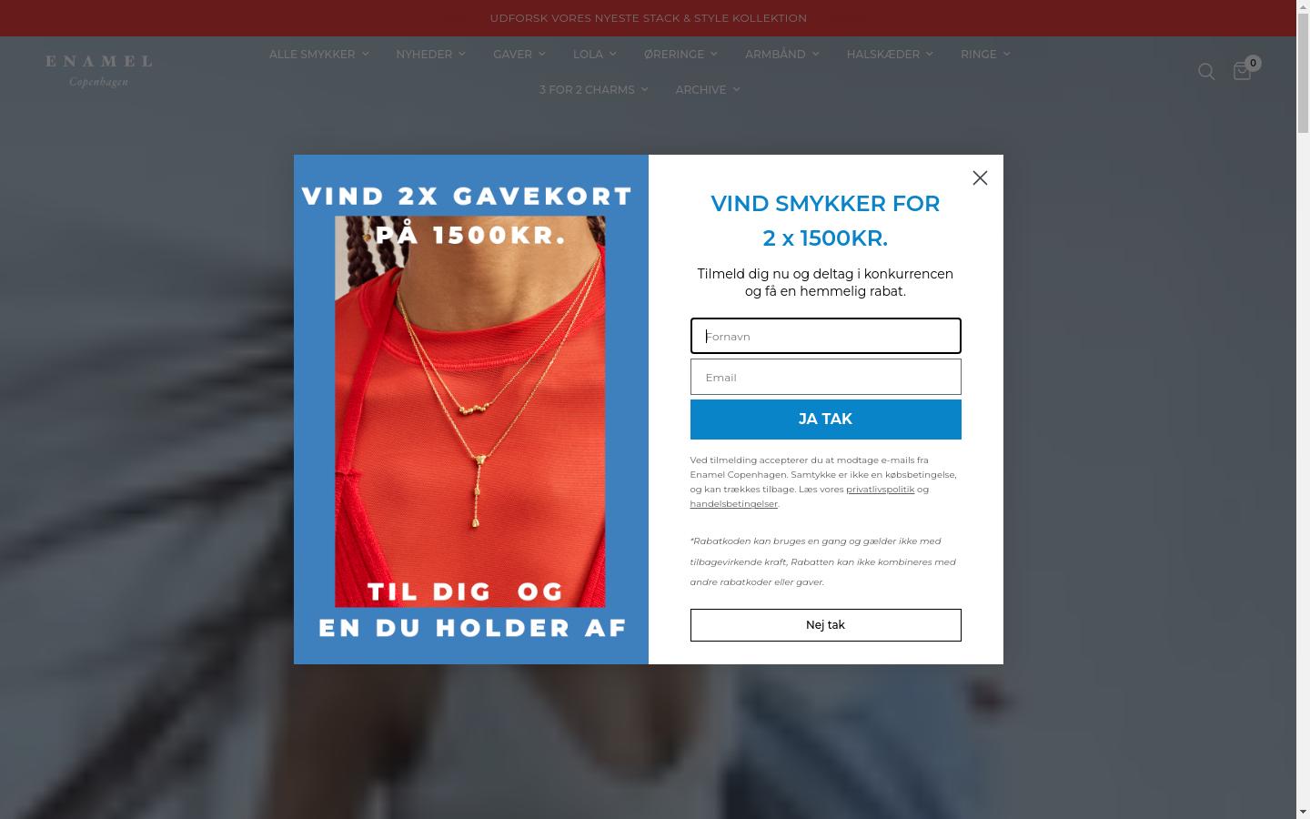 Screenshot of enamelcopenhagen.dk
