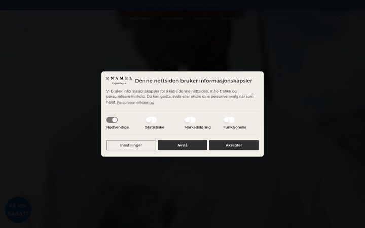 Screenshot van enamelcopenhagen.no