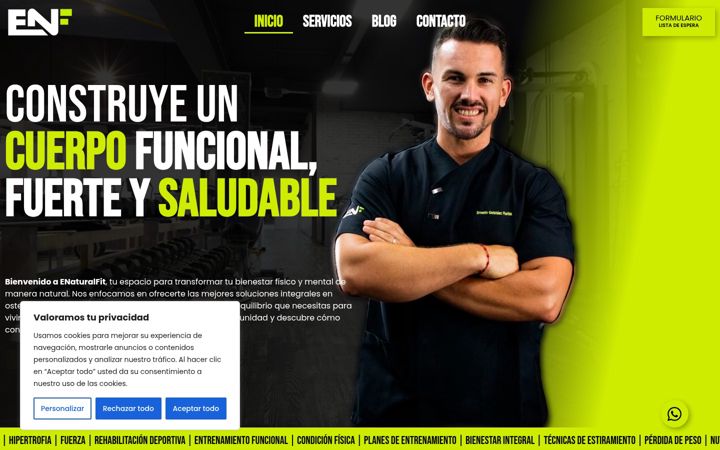 Ekraanipilt saidist enaturalfit.es
