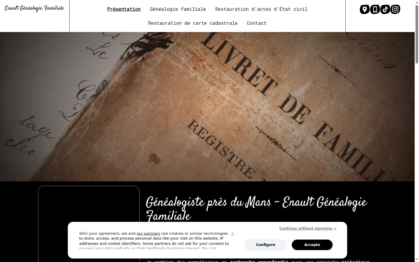 Screenshot tal-banner tal-kunsens muri qabel kwalunkwe interazzjoni