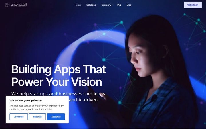 Screenshot of enavosoft.com