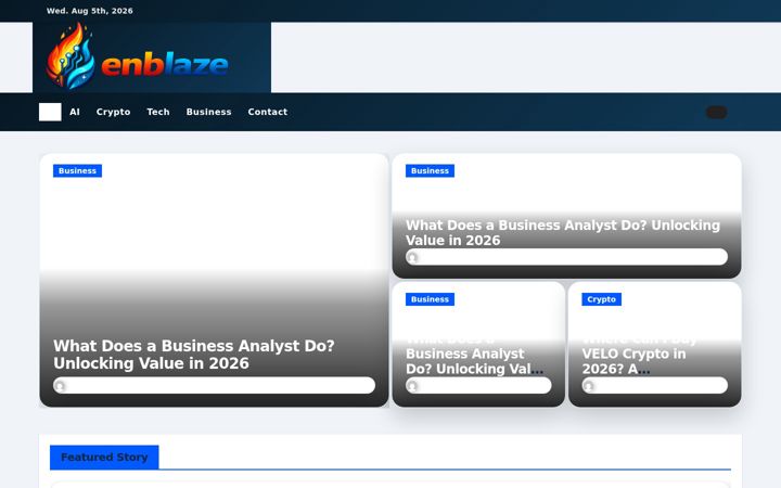 Screenshot stránky enblaze.co.uk