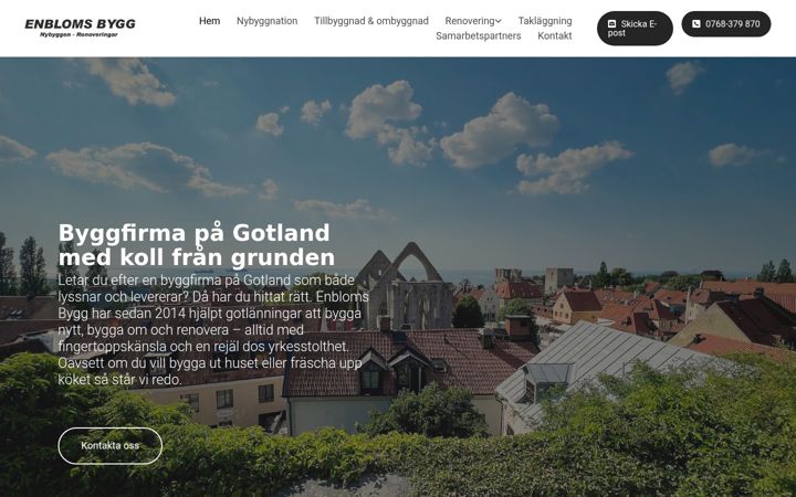 Zrzut ekranu enblomsbygg.se